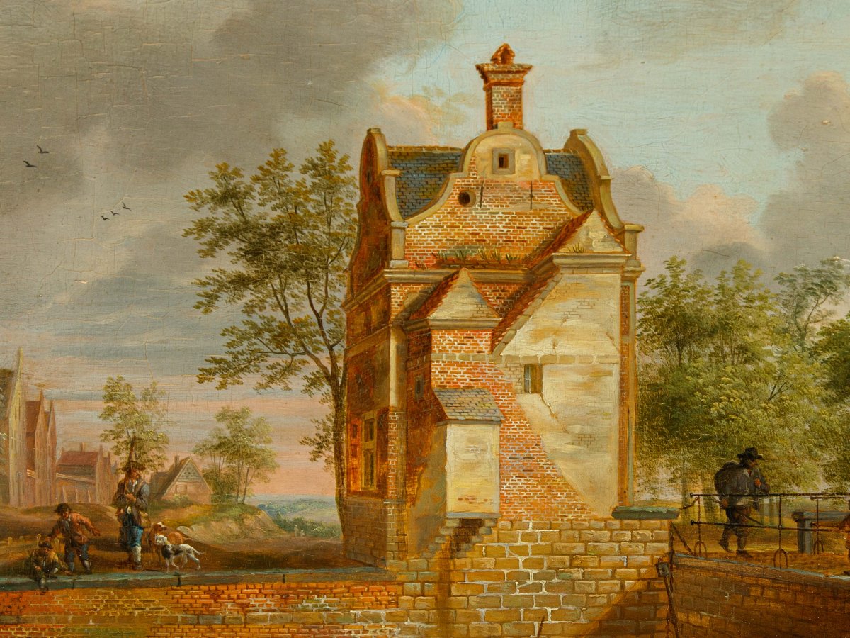 Hendrik Frans de Cort (Anversa, 1742 – Londra, 1810), Paesaggi fluviali-photo-7