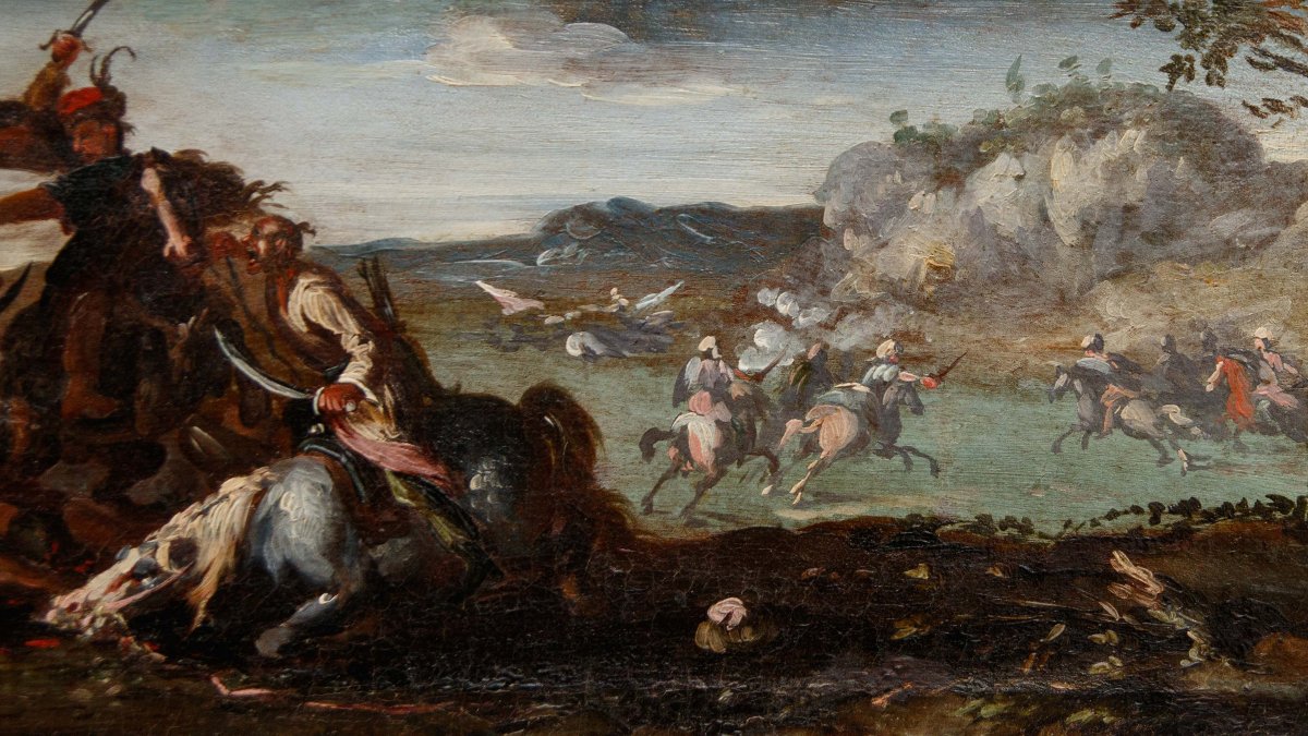 Jacques Courtois detto il Borgognone (Saint-Hyppolite, 1621 – Roma, 1676), Battaglie coi Turchi-photo-1