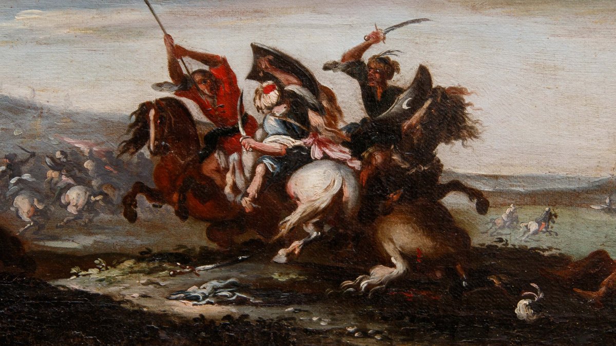 Jacques Courtois detto il Borgognone (Saint-Hyppolite, 1621 – Roma, 1676), Battaglie coi Turchi-photo-3