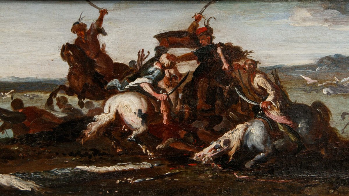 Jacques Courtois detto il Borgognone (Saint-Hyppolite, 1621 – Roma, 1676), Battaglie coi Turchi-photo-8