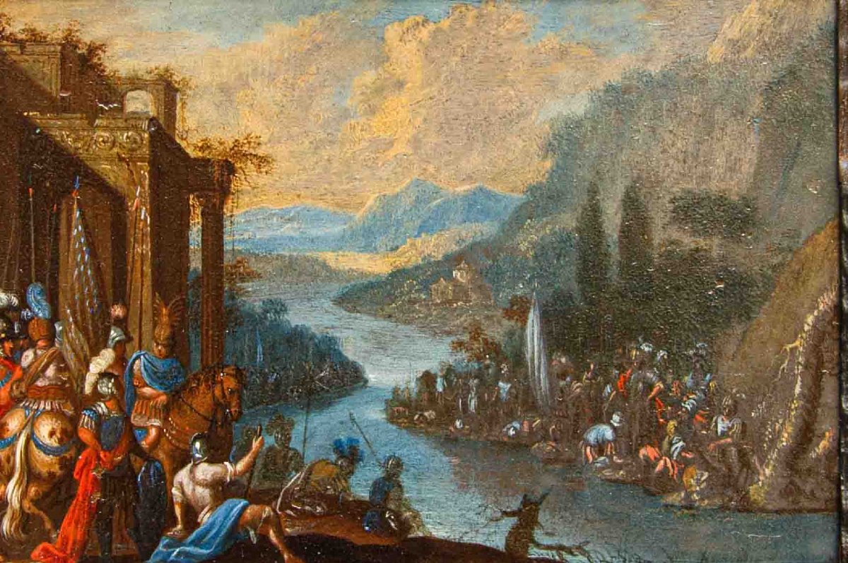 Seguace di Joos de Momper il Giovane(Anversa, 1564 – Anversa, 1635), Battaglia del fiume Idaspe-photo-3