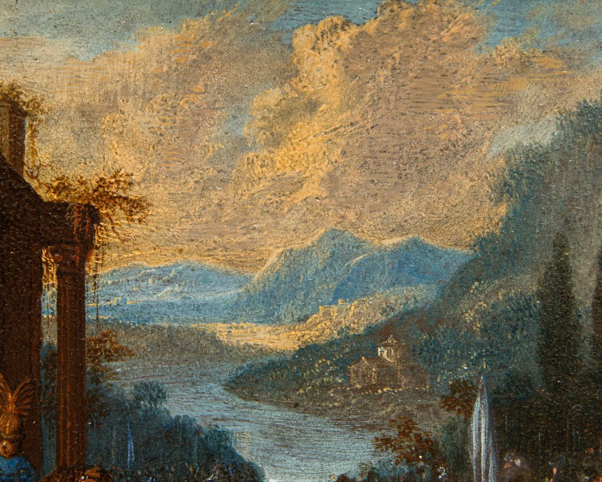 Seguace di Joos de Momper il Giovane(Anversa, 1564 – Anversa, 1635), Battaglia del fiume Idaspe-photo-2