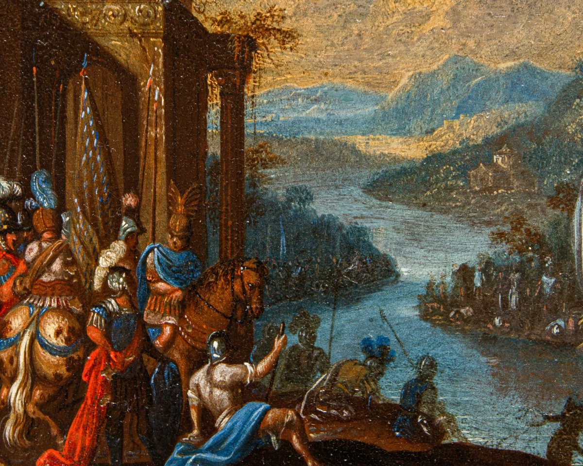 Seguace di Joos de Momper il Giovane(Anversa, 1564 – Anversa, 1635), Battaglia del fiume Idaspe-photo-4