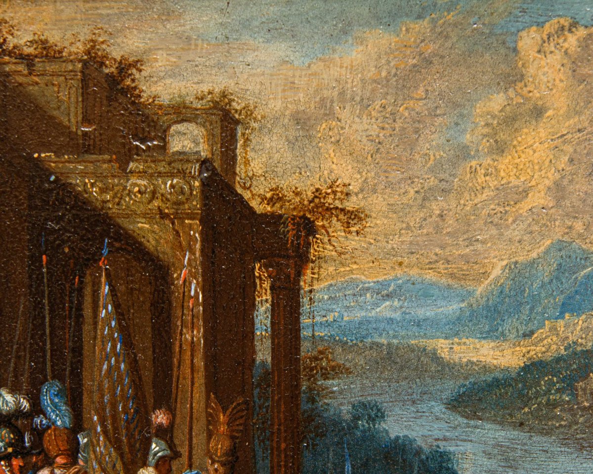 Seguace di Joos de Momper il Giovane(Anversa, 1564 – Anversa, 1635), Battaglia del fiume Idaspe-photo-5
