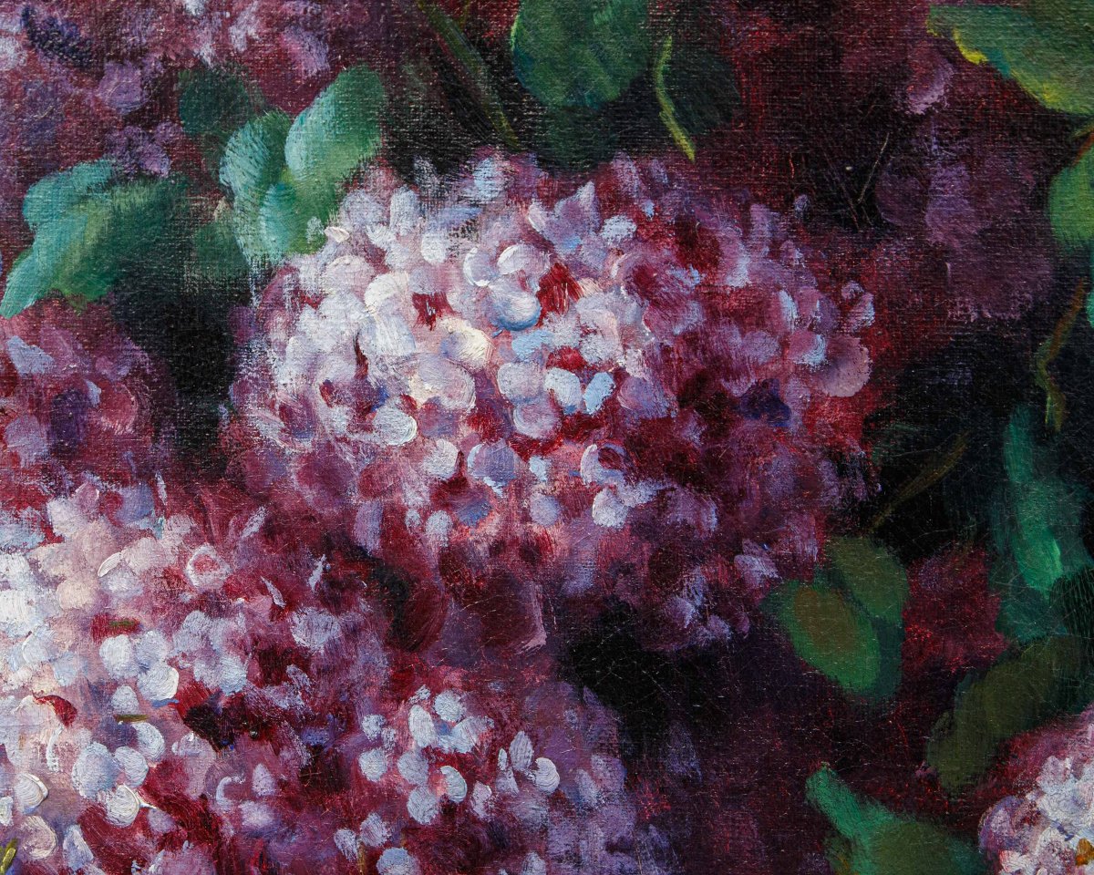 Alfio Paolo Graziani (Roncoferraro (MN), 1900 - Gavirate (VA), 1981), Vaso di ortensie-photo-1