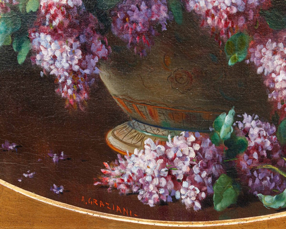 Alfio Paolo Graziani (Roncoferraro (MN), 1900 - Gavirate (VA), 1981), Vaso di ortensie-photo-2
