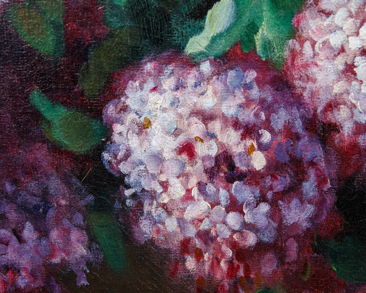 Alfio Paolo Graziani (Roncoferraro (MN), 1900 - Gavirate (VA), 1981), Vaso di ortensie-photo-4