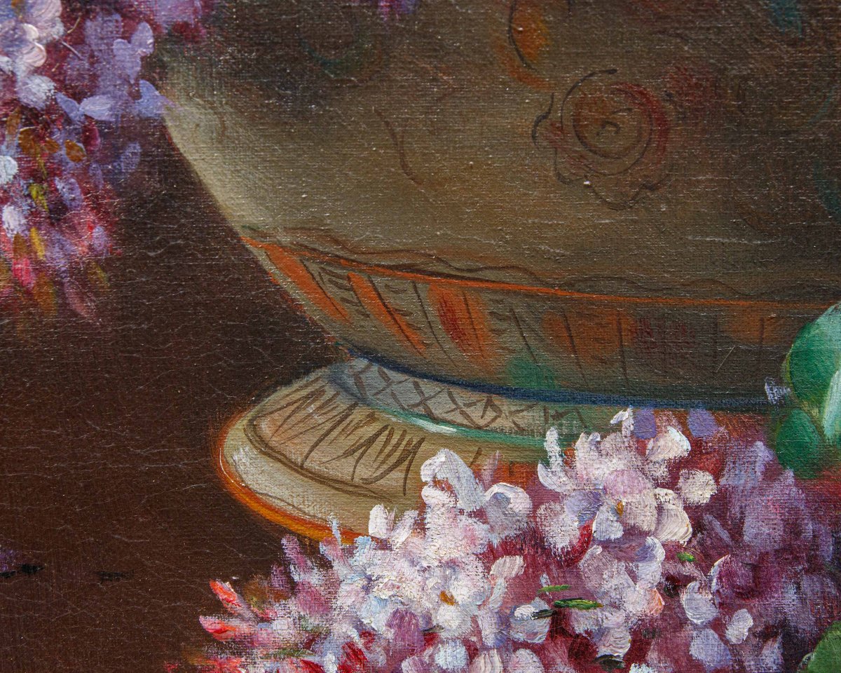 Alfio Paolo Graziani (Roncoferraro (MN), 1900 - Gavirate (VA), 1981), Vaso di ortensie-photo-5