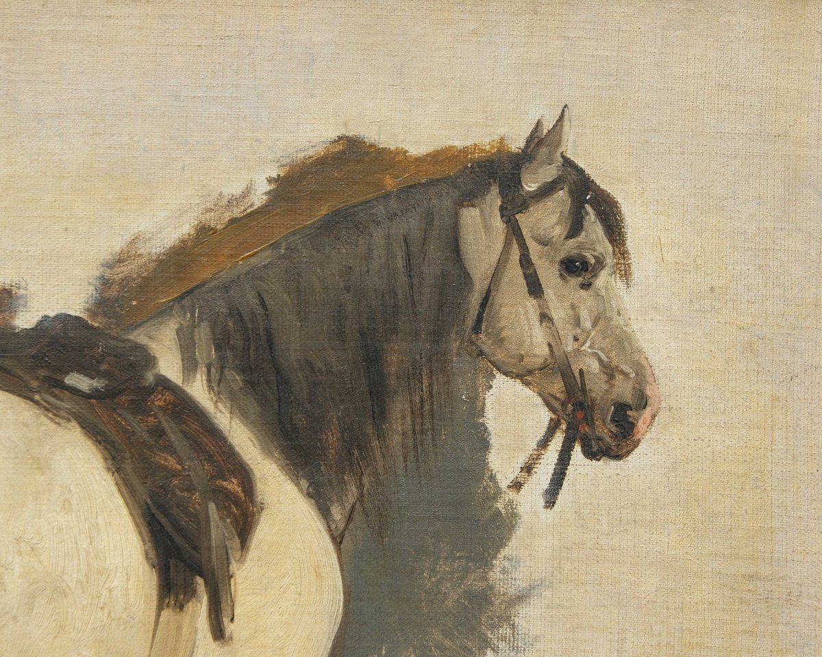 Gerolamo Induno (Milano 1825 – 1890), Cavallo-photo-4