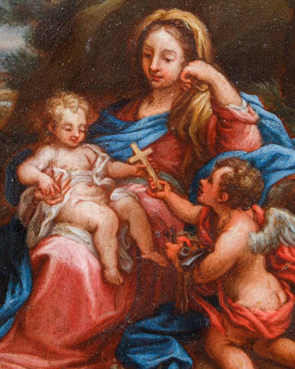 Niccolò Berrettoni (Macerata Feltria, 1637 – Roma, 1682), Madonna col Bambino e angeli-photo-2