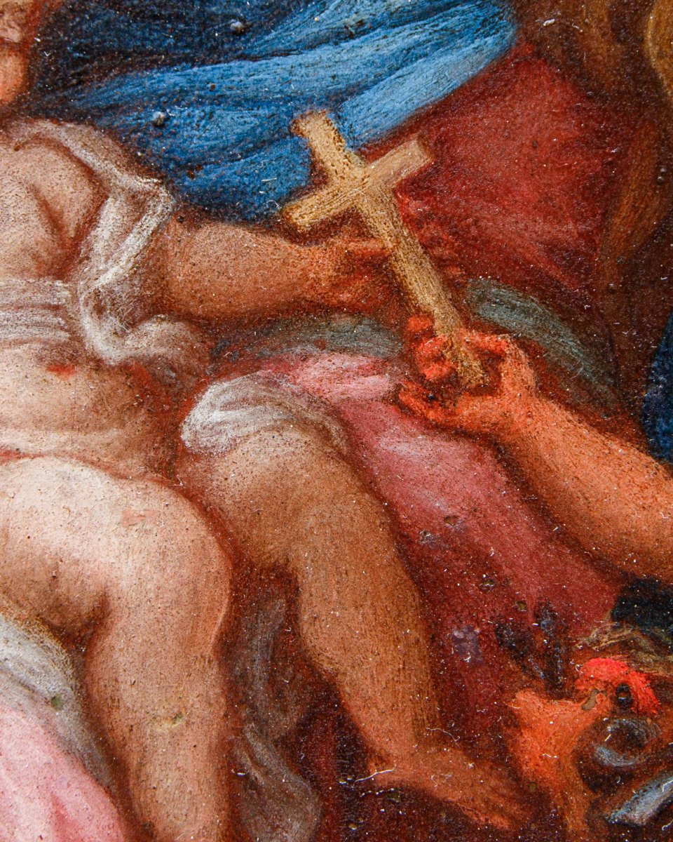 Niccolò Berrettoni (Macerata Feltria, 1637 – Roma, 1682), Madonna col Bambino e angeli-photo-1