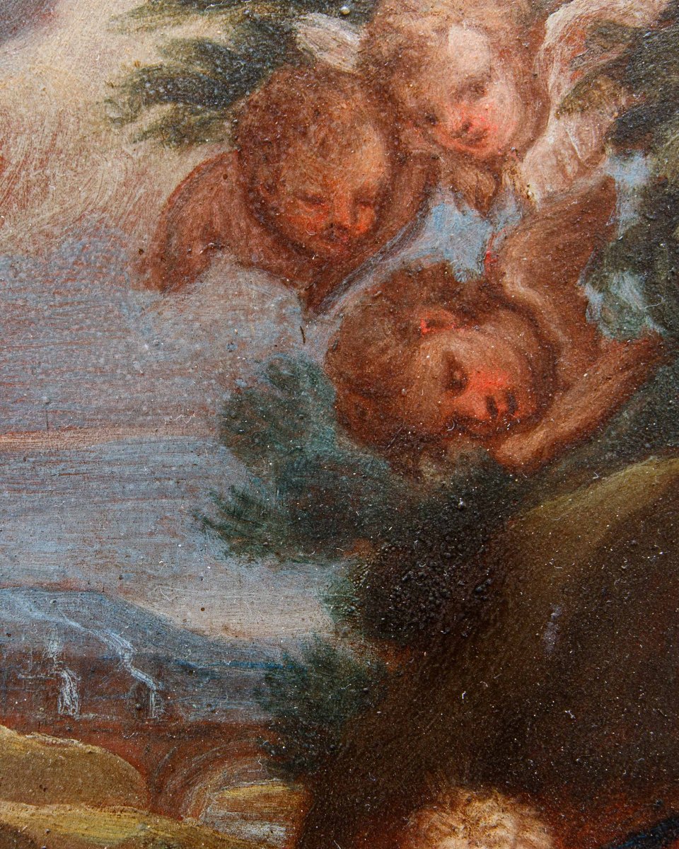 Niccolò Berrettoni (Macerata Feltria, 1637 – Roma, 1682), Madonna col Bambino e angeli-photo-4