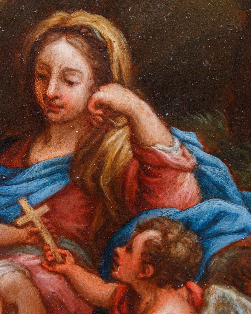 Niccolò Berrettoni (Macerata Feltria, 1637 – Roma, 1682), Madonna col Bambino e angeli-photo-5