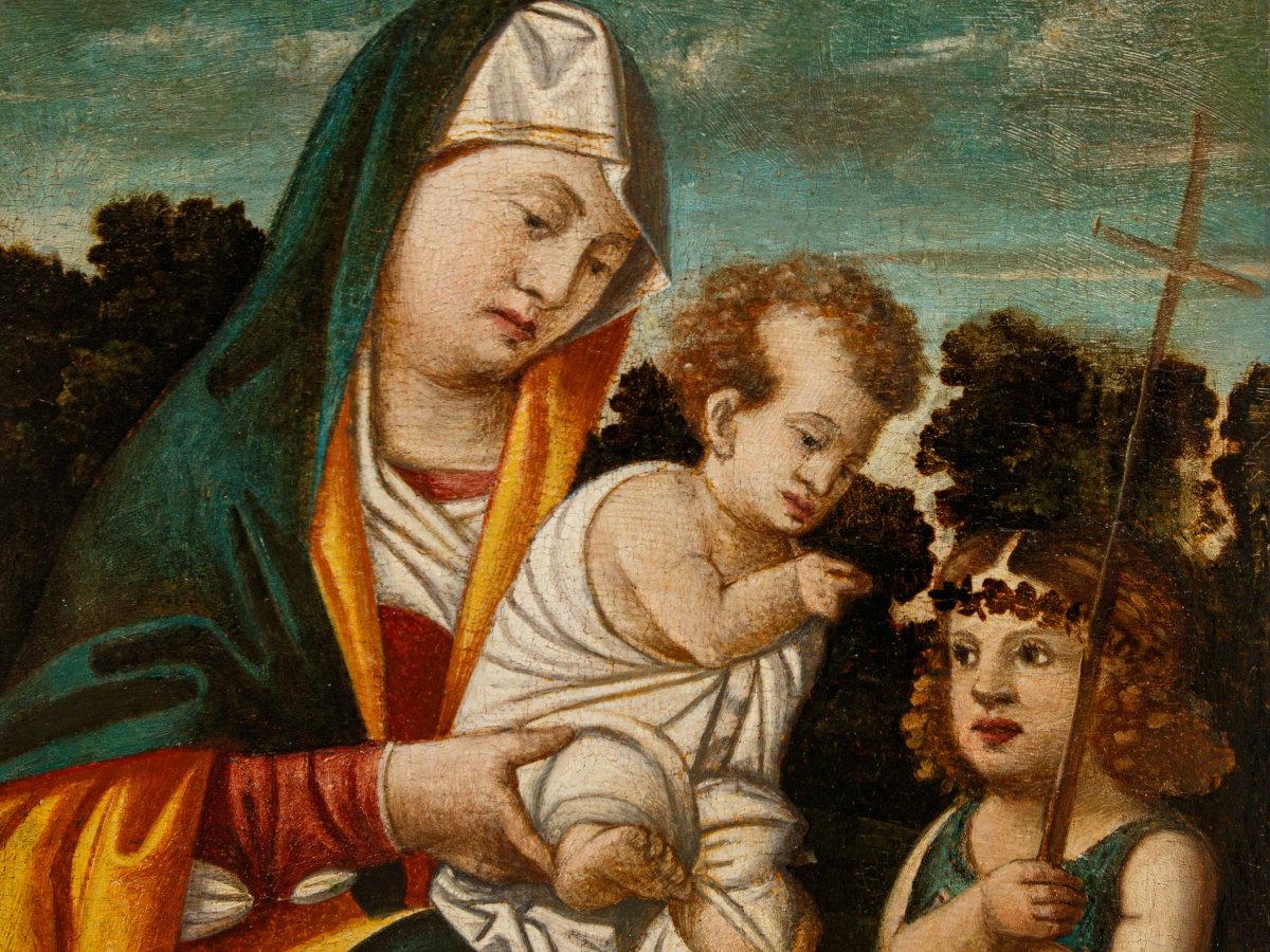 Rizzo Da Santacroce, bottega di Madonna col Bambino e San Giovannino-photo-2