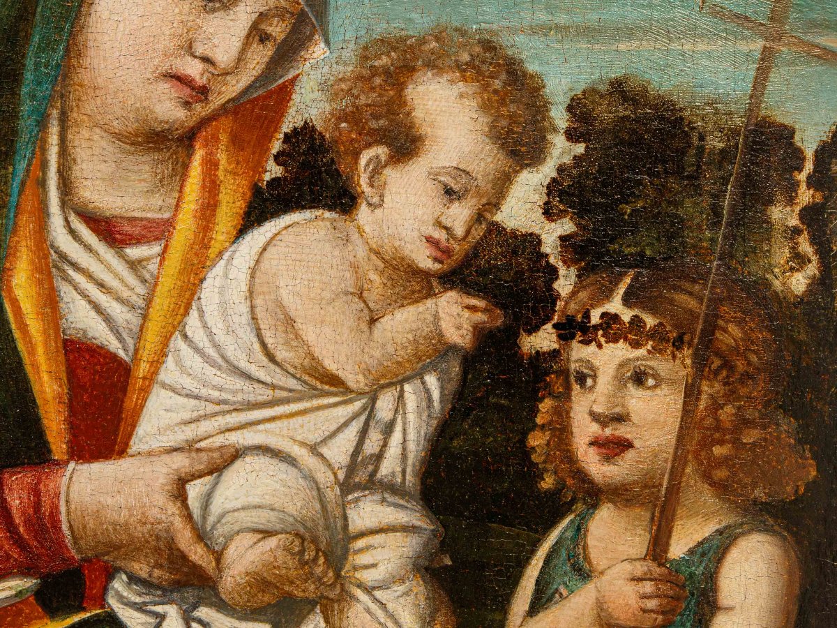 Rizzo Da Santacroce, bottega di Madonna col Bambino e San Giovannino-photo-3