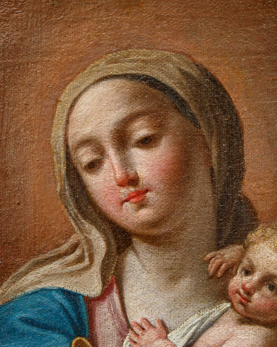 Scuola emiliana, XVIII secolo, Madonna con Bambino-photo-1
