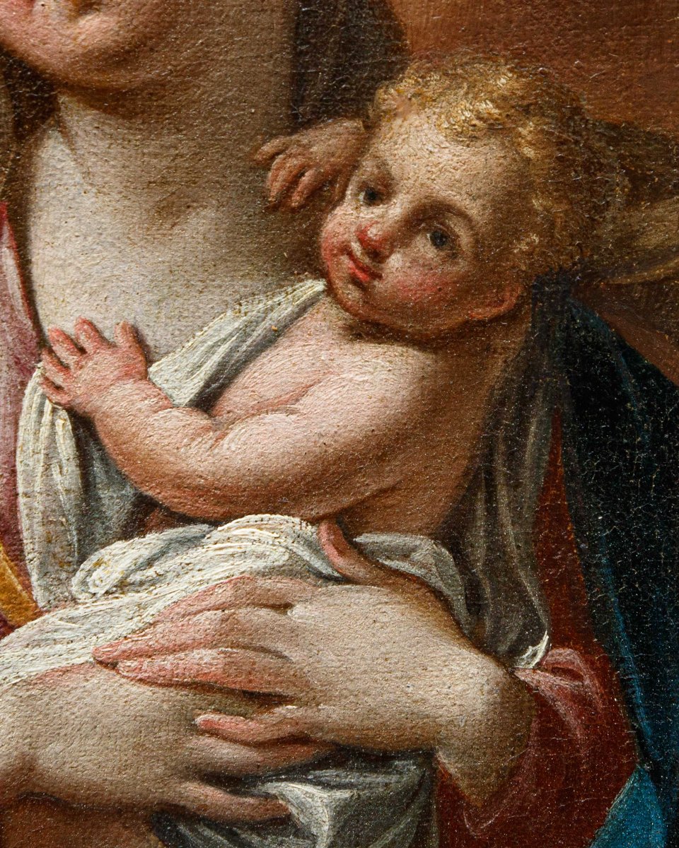 Scuola emiliana, XVIII secolo, Madonna con Bambino-photo-2