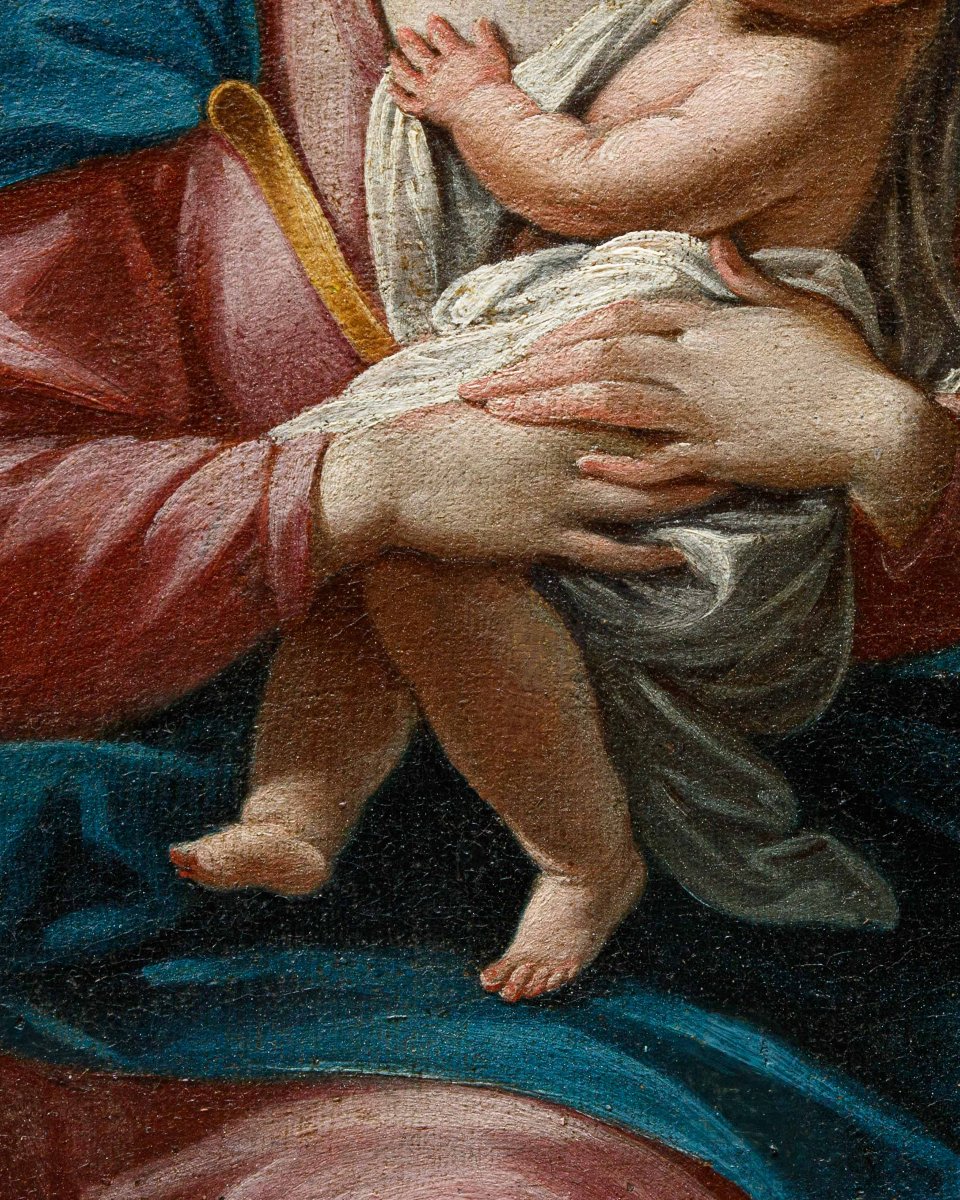 Scuola emiliana, XVIII secolo, Madonna con Bambino-photo-5