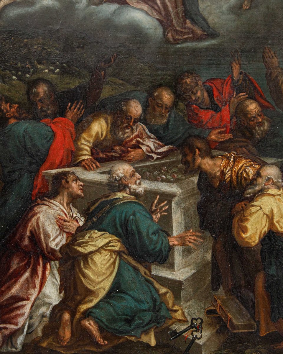 Seguace di Hans Rottenhammer (1564 - 1625), Assunzione della Vergine-photo-3