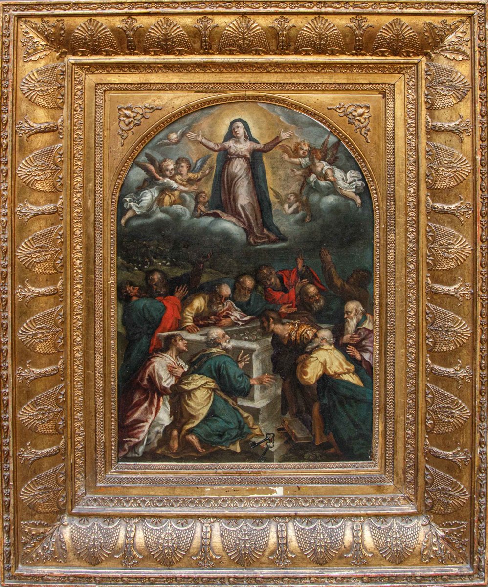 Seguace di Hans Rottenhammer (1564 - 1625), Assunzione della Vergine