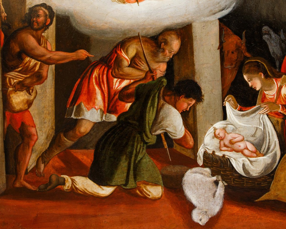 Scuola veneto-cretese del XVII secolo, Adorazione dei pastori-photo-3