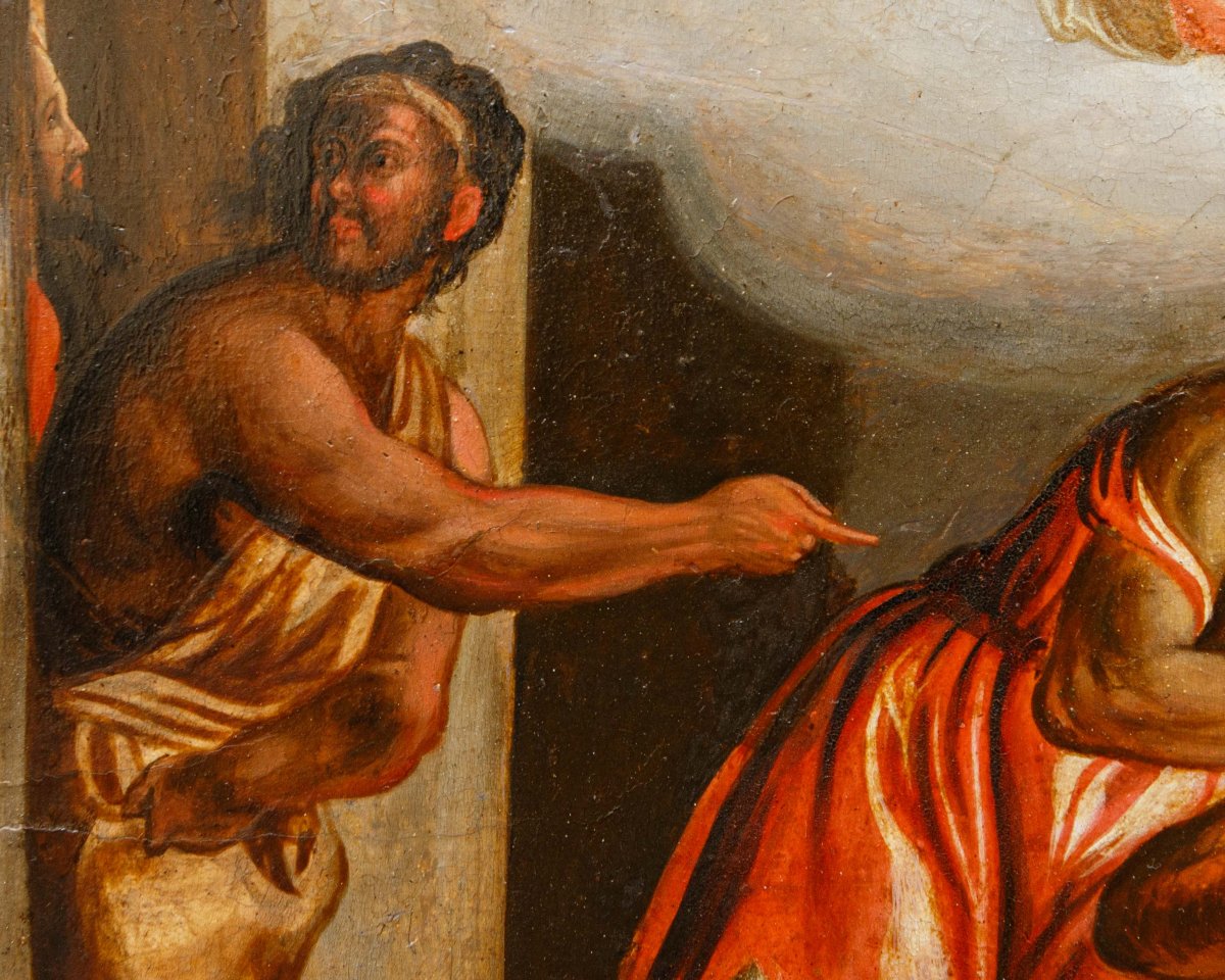 Scuola veneto-cretese del XVII secolo, Adorazione dei pastori-photo-1