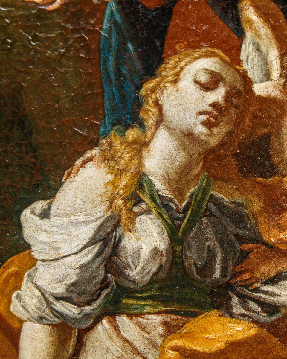 Andrea Vaccaro (Napoli, 1604 – 1670), Estasi di Santa Maria Maddalena assistita dagli angeli-photo-1
