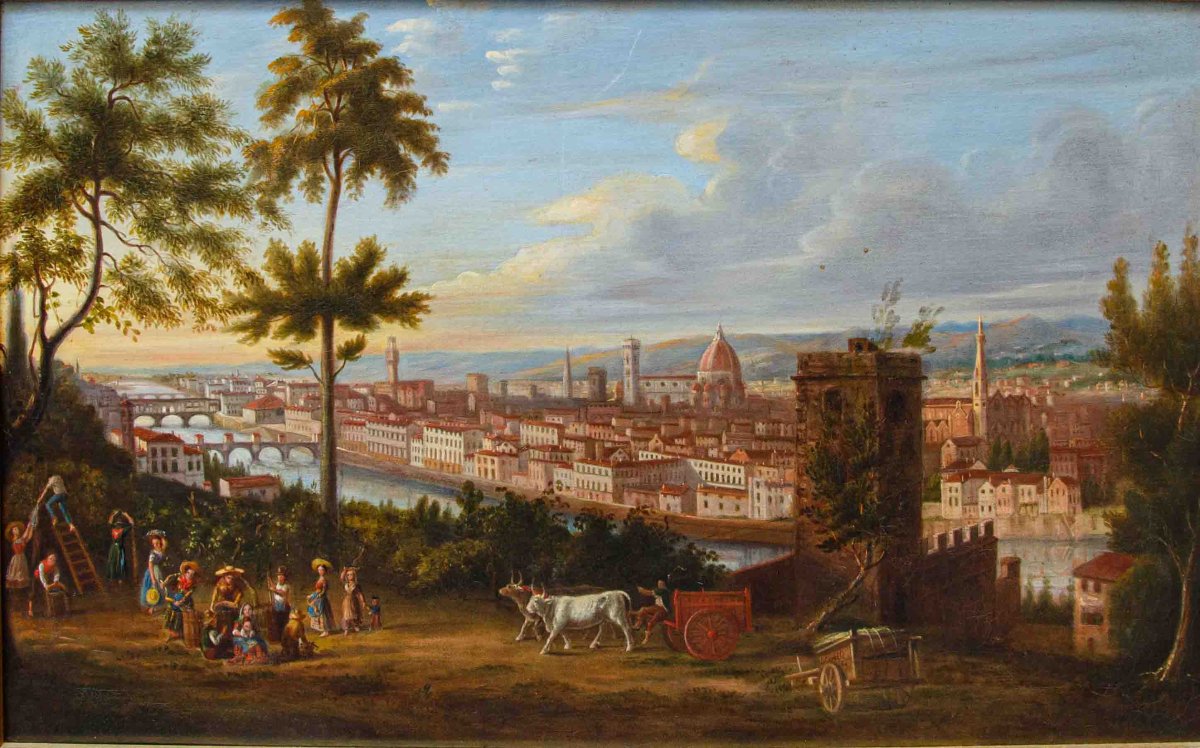 Gabriele Carelli (Napoli, 1820 – Mentone, 1900), Veduta di Firenze-photo-2
