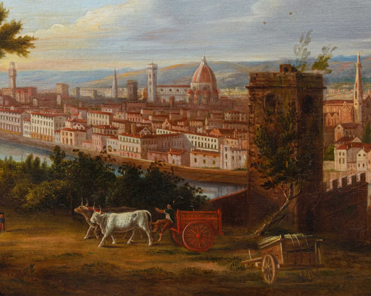 Gabriele Carelli (Napoli, 1820 – Mentone, 1900), Veduta di Firenze-photo-3