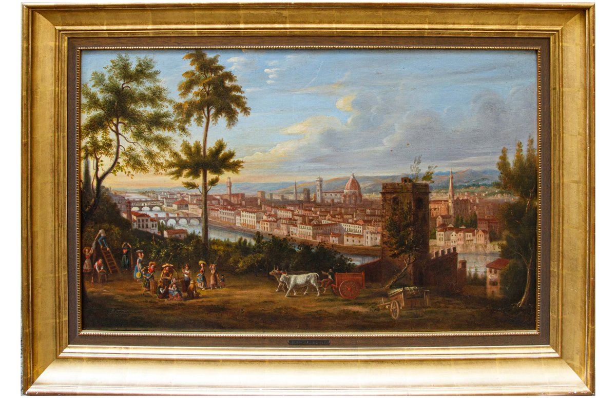Gabriele Carelli (Napoli, 1820 – Mentone, 1900), Veduta di Firenze