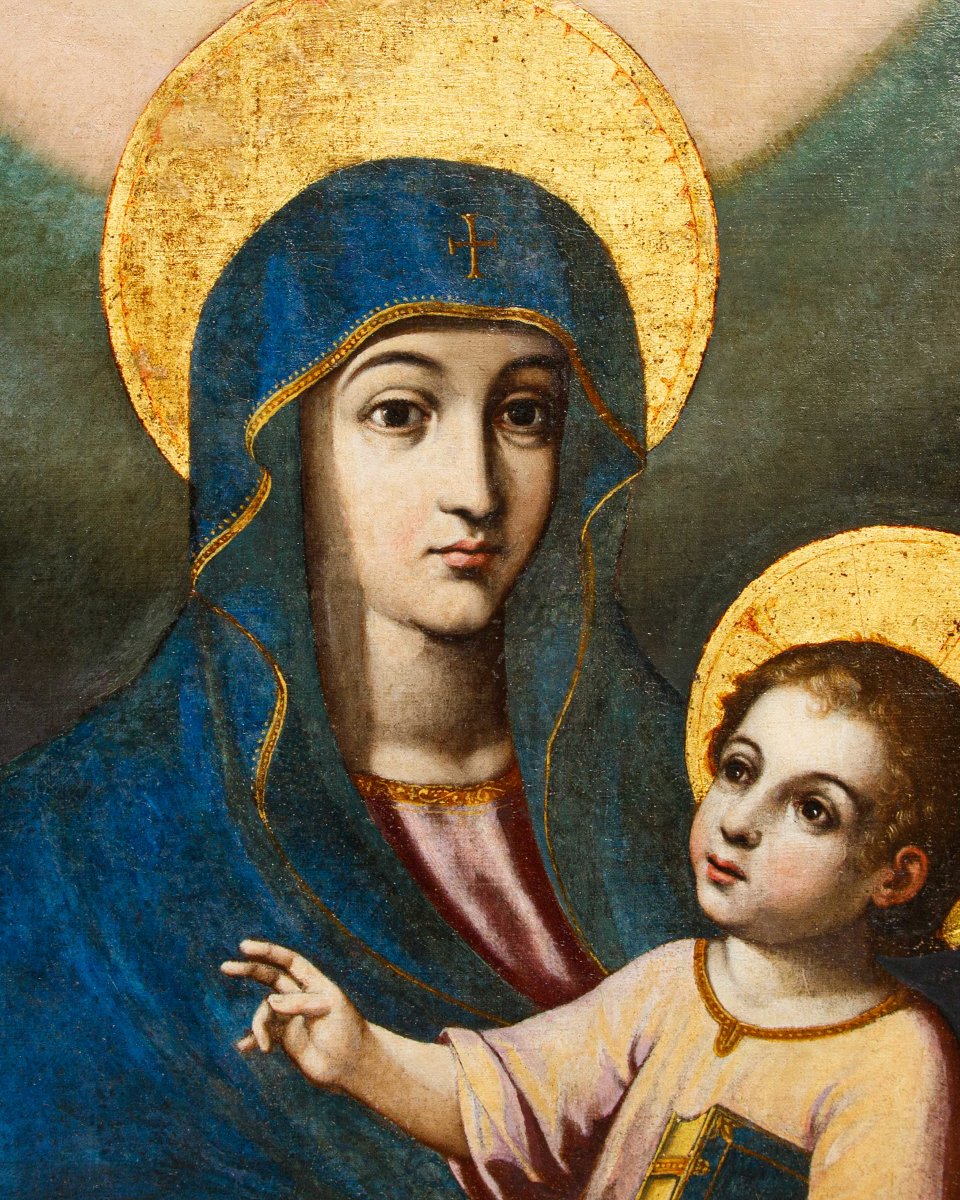 Giacinto Gimignani (1606 – 1681), attr., Salus Populi Romani con Sant’Antonio da Padova-photo-3