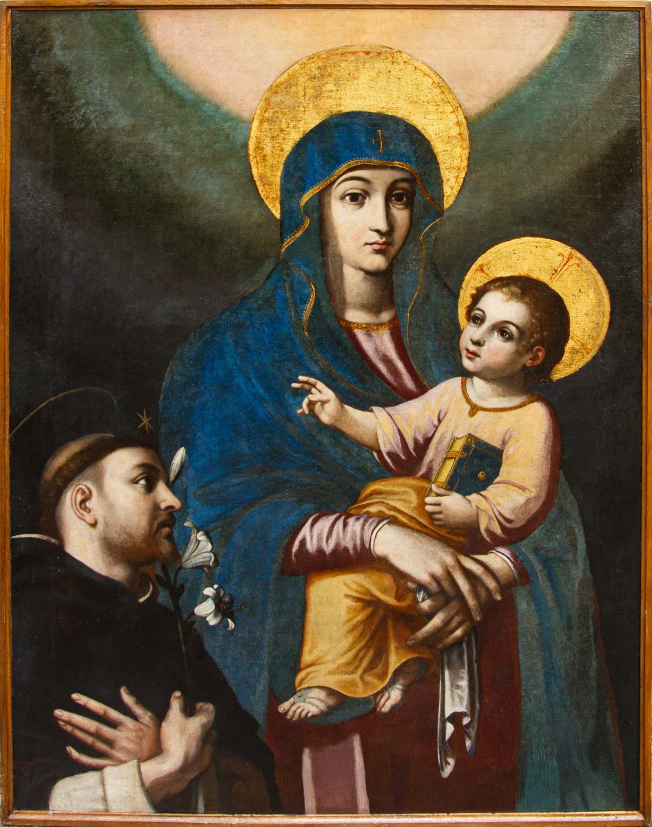 Giacinto Gimignani (1606 – 1681), attr., Salus Populi Romani con Sant’Antonio da Padova