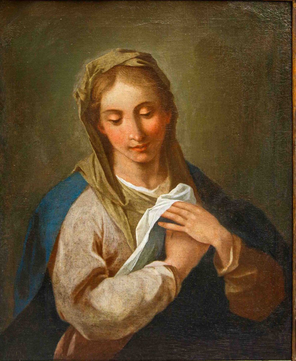 Scuola lombarda, XVII secolo, Vergine con le mani giunte-photo-2