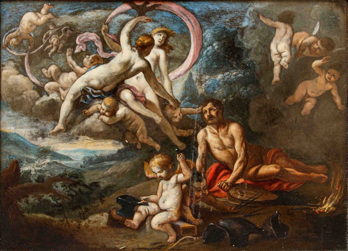 Cornelis Shut (Anversa, 1597 – Anversa, 1655), attr., Venere si presenta alla fucina di Vulcano-photo-2