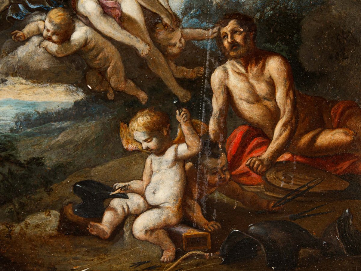 Cornelis Shut (Anversa, 1597 – Anversa, 1655), attr., Venere si presenta alla fucina di Vulcano-photo-3