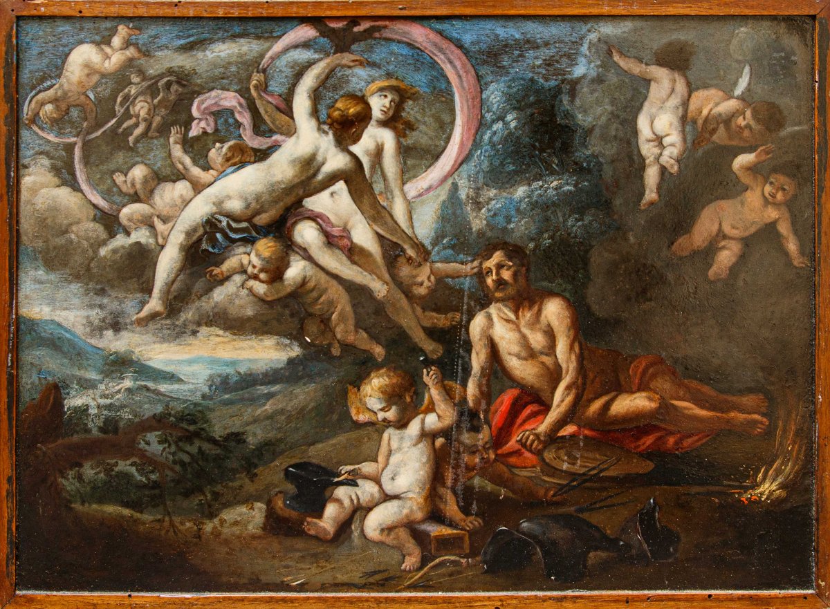 Cornelis Shut (Anversa, 1597 – Anversa, 1655), attr., Venere si presenta alla fucina di Vulcano