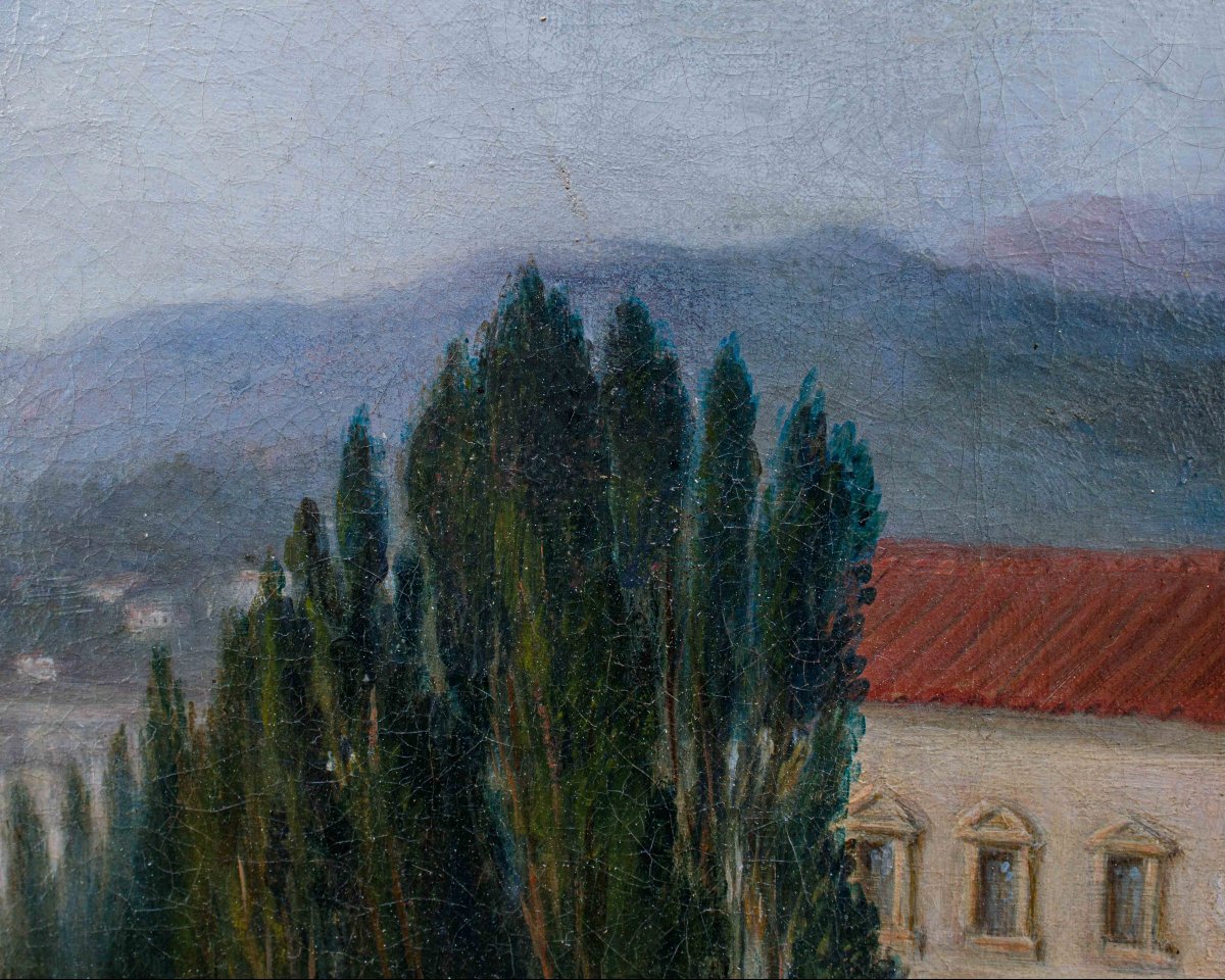 Scuola italiana, XIX secolo, Veduta di Firenze-photo-6