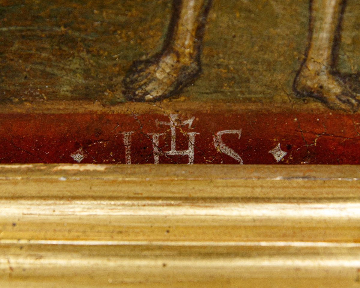 Scuola lombarda, fine del XV secolo, Battesimo di Cristo con due angeli-photo-6