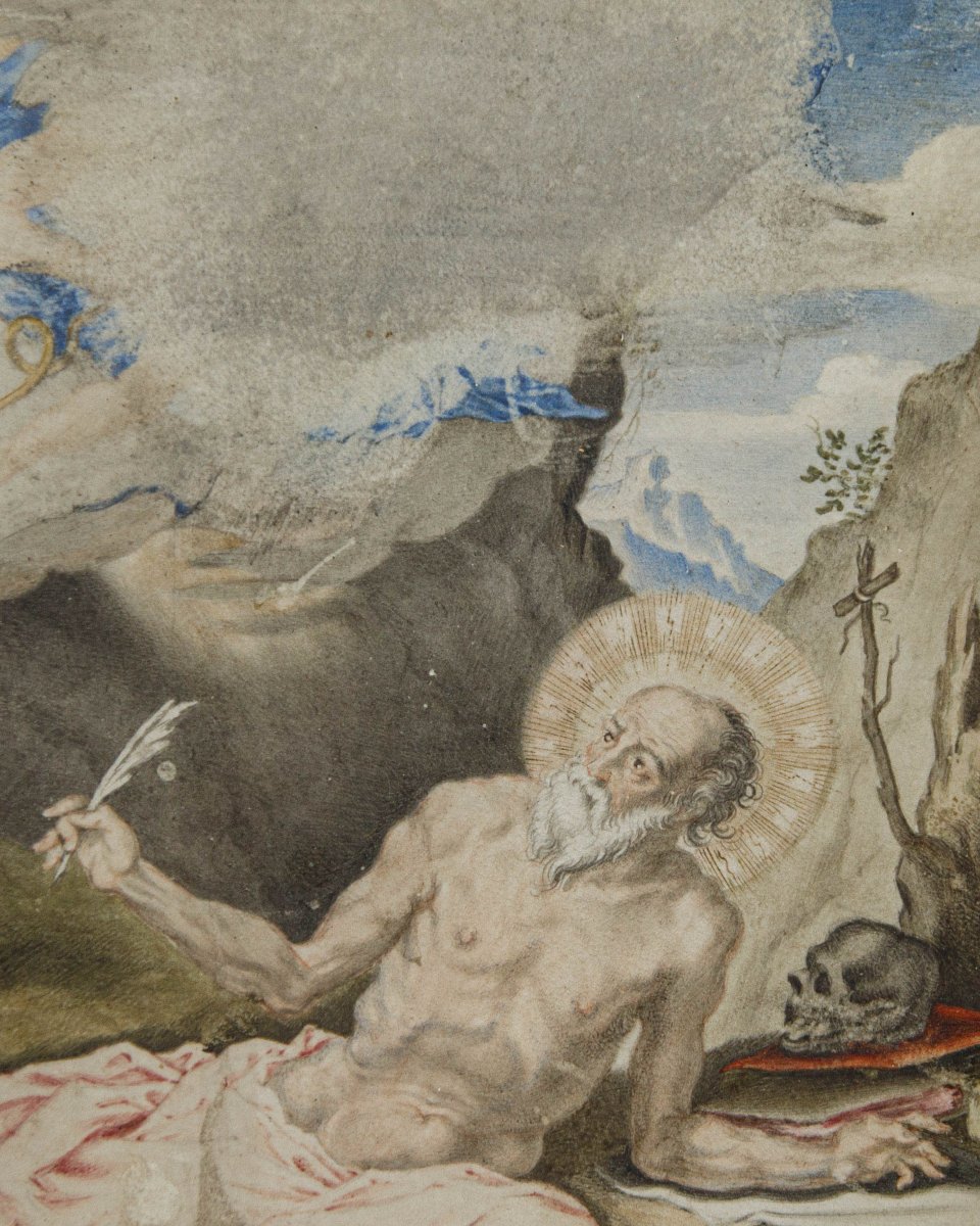 XVII secolo, San Girolamo nel deserto-photo-1