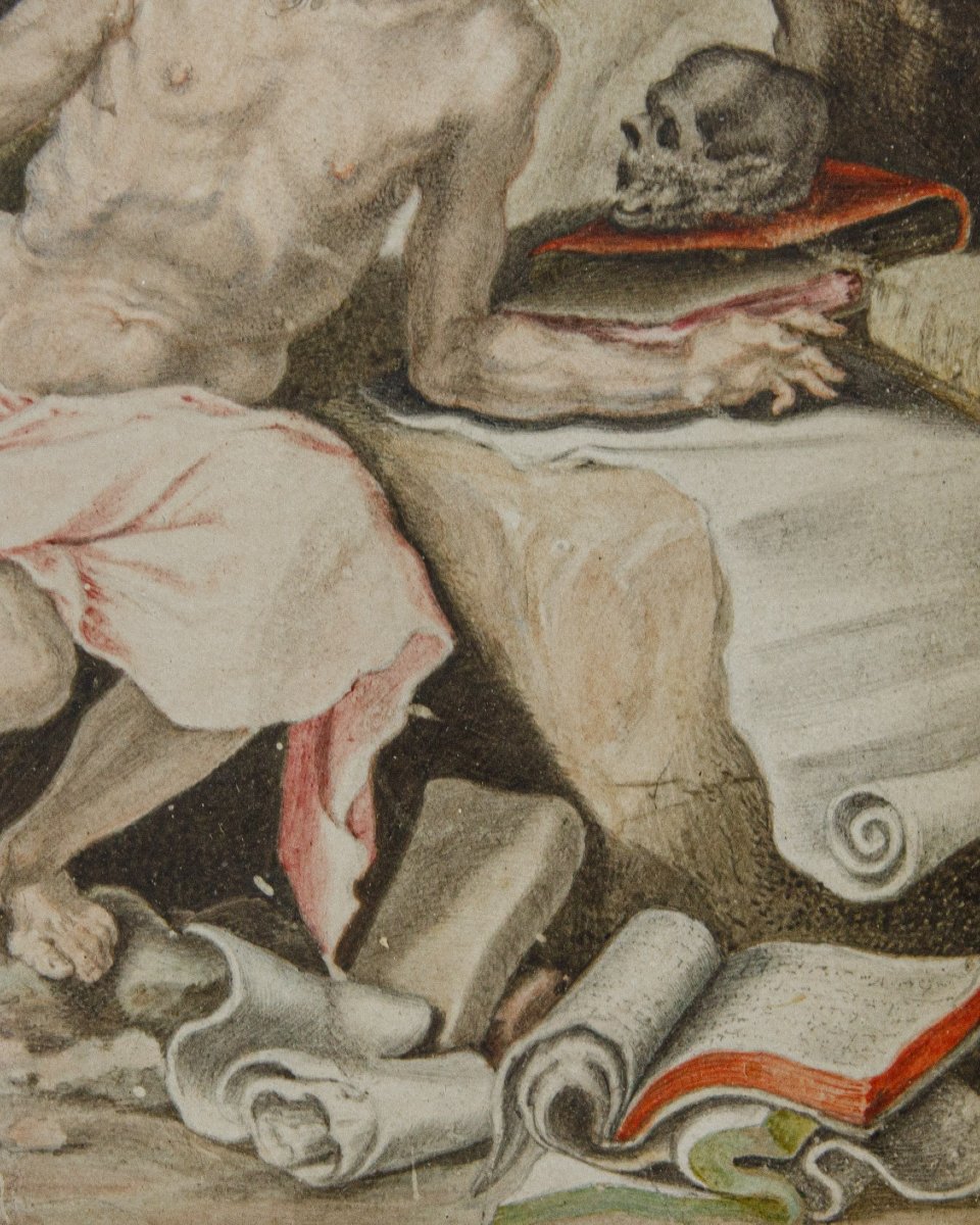 XVII secolo, San Girolamo nel deserto-photo-2