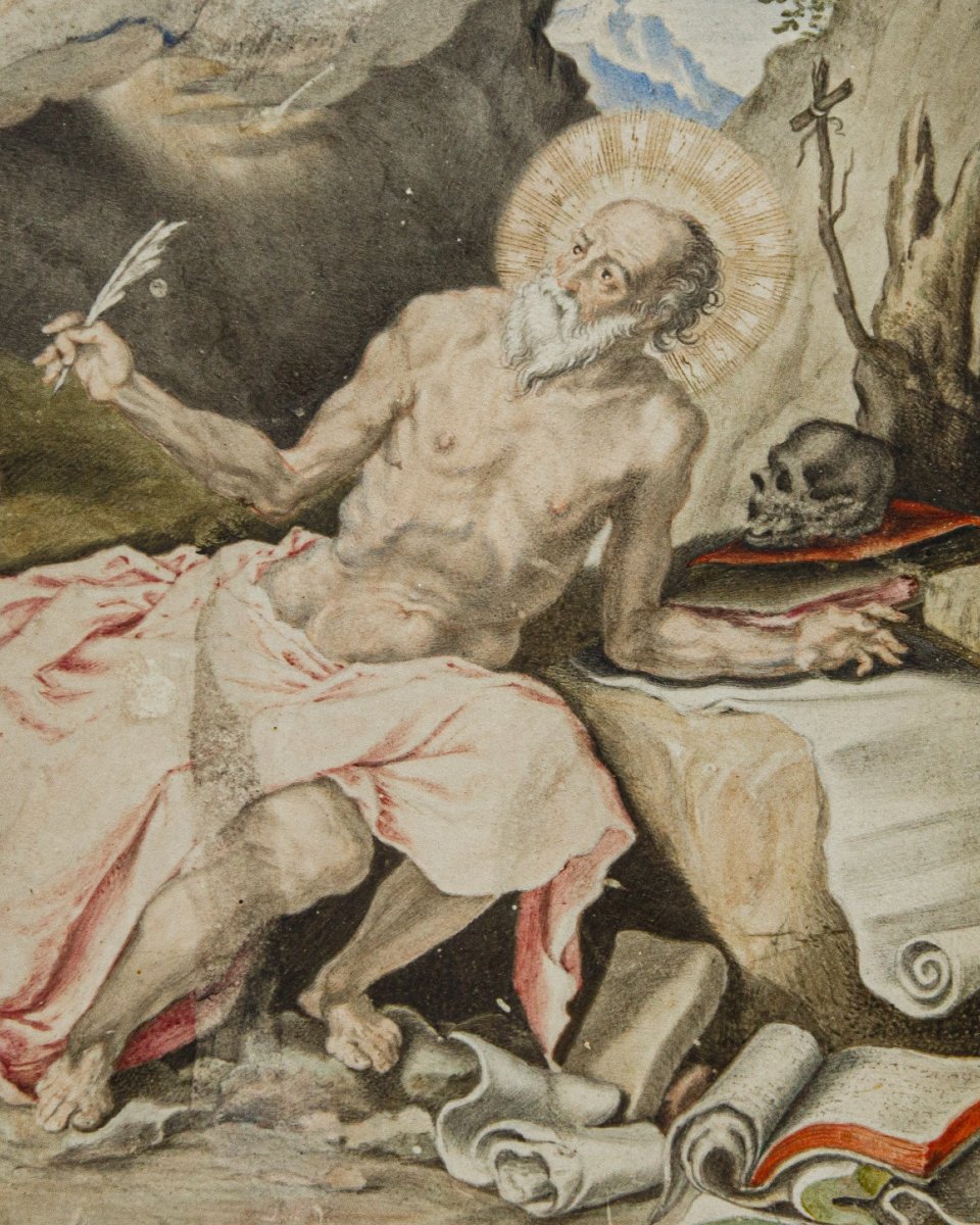 XVII secolo, San Girolamo nel deserto-photo-3