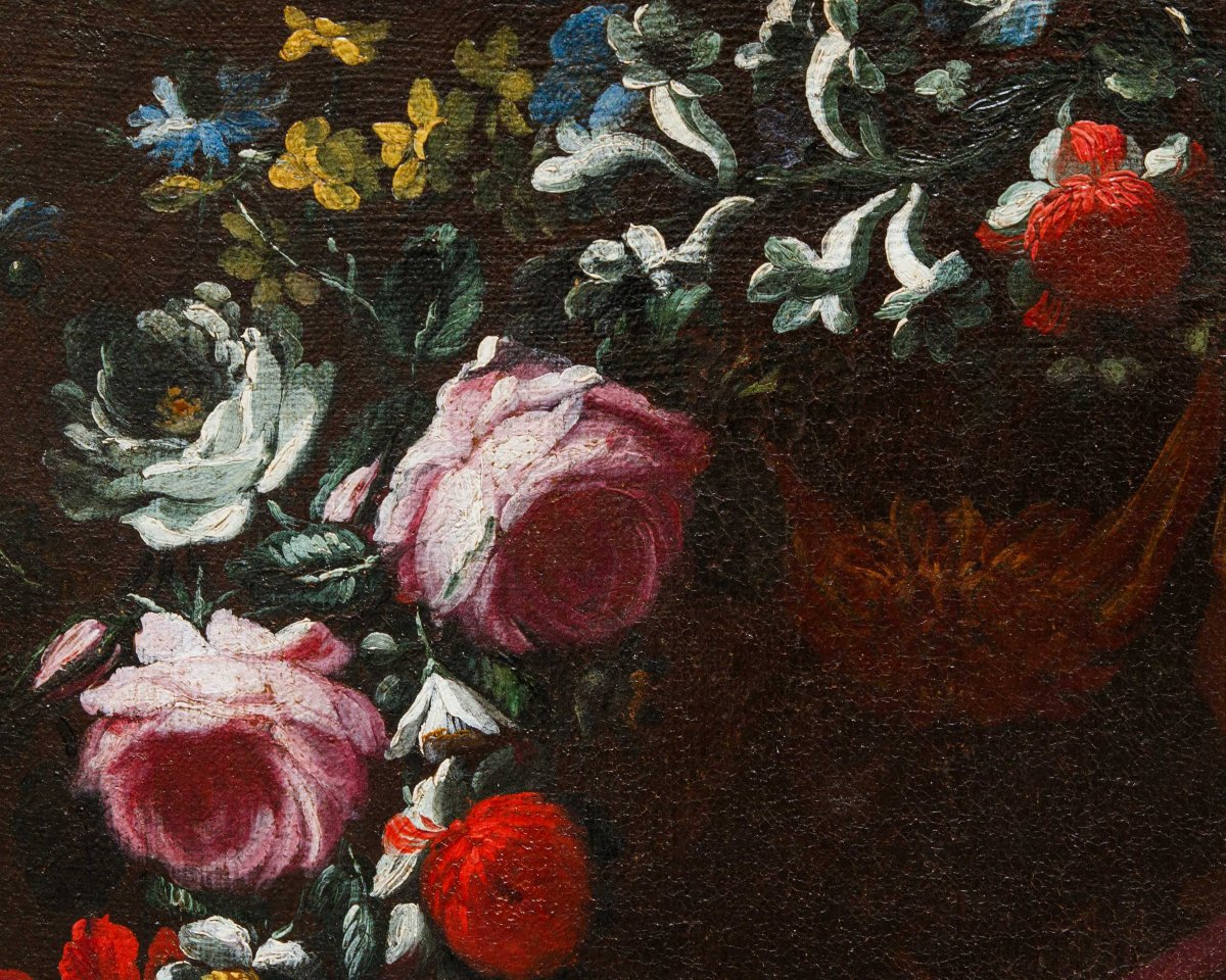 Pier Francesco Cittadini (1616 – 1681), attr., Ghirlanda con Gesù dormiente-photo-2