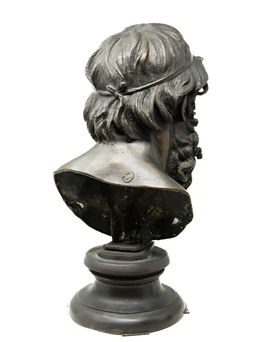 Vincenzo Gemito (Napoli, 1852 – 1929), Busto di filosofo-photo-4