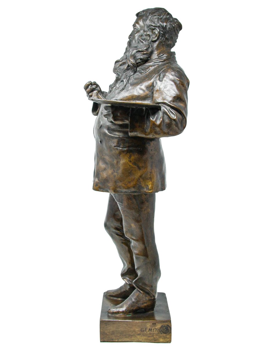 Vincenzo Gemito (Napoli, 1852 – 1929), Ritratto di Ernest Meissonier-photo-2