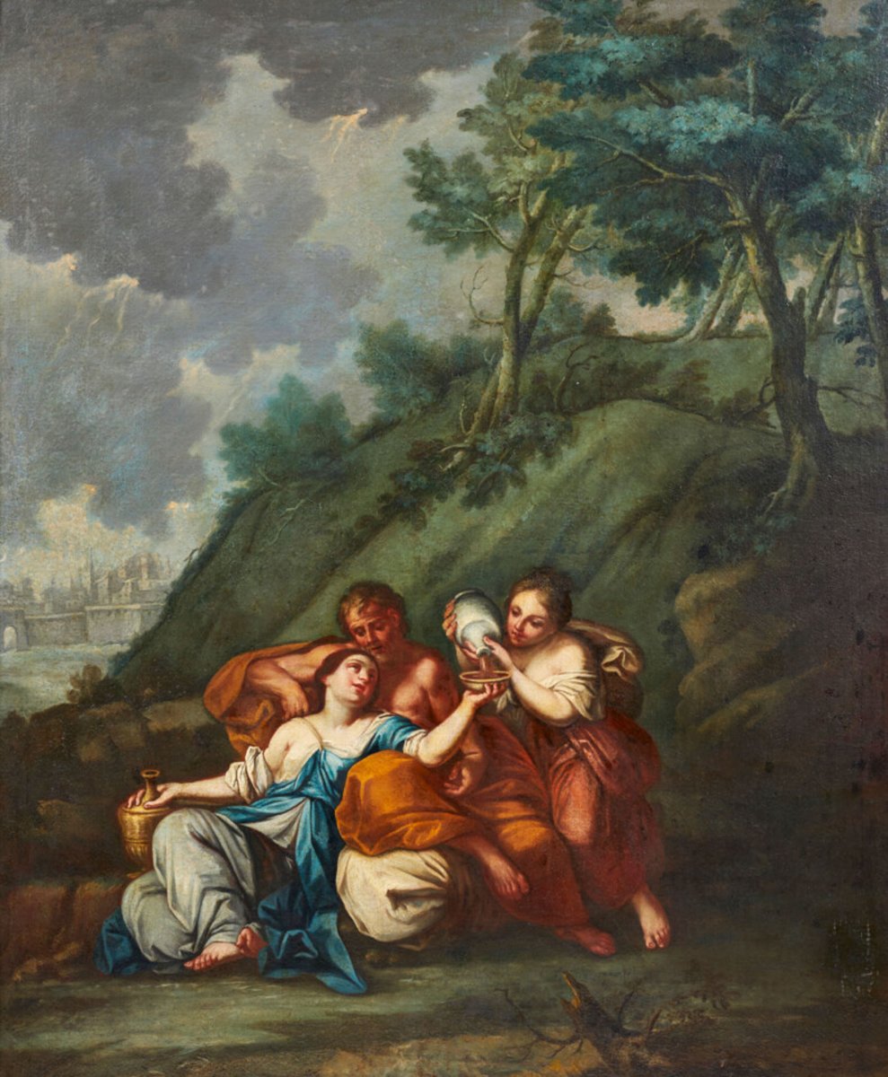 Cerchia di Marcantonio Franceschini(Bologna, 1648 – 1729), Loth e le sue figlie-photo-2