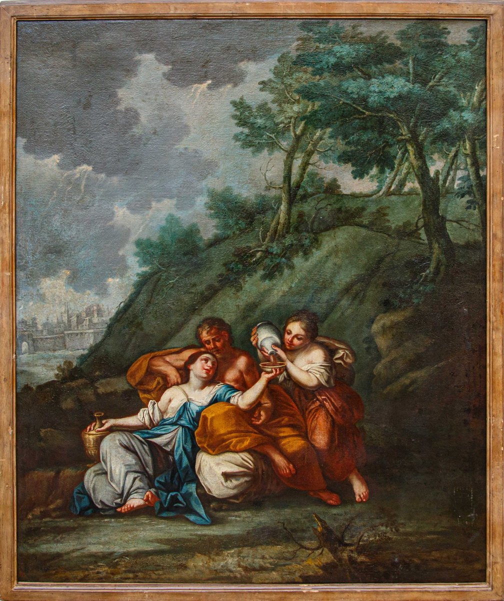 Cerchia di Marcantonio Franceschini(Bologna, 1648 – 1729), Loth e le sue figlie