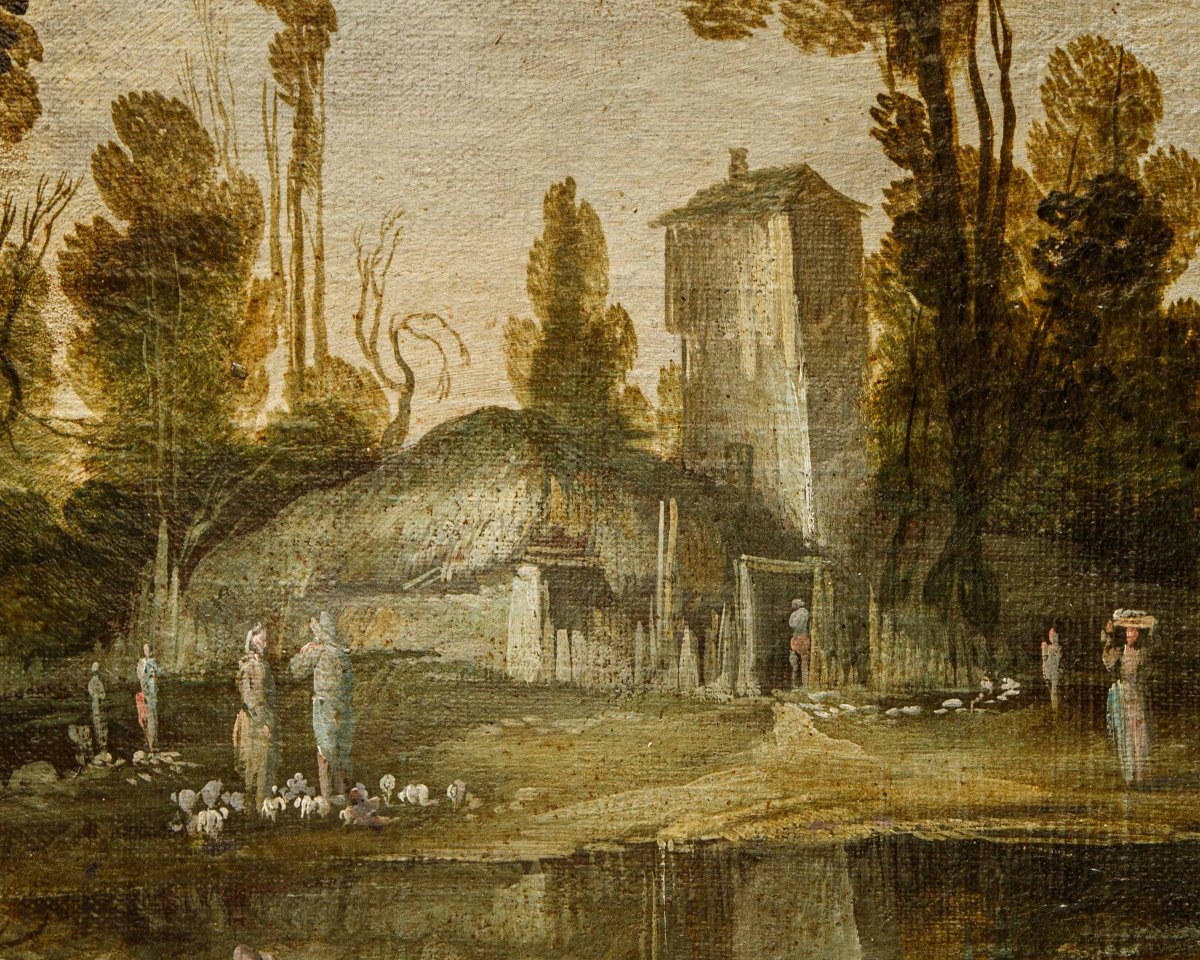 Maestro dell’Accademia Ligustica, Paesaggio con figure-photo-4