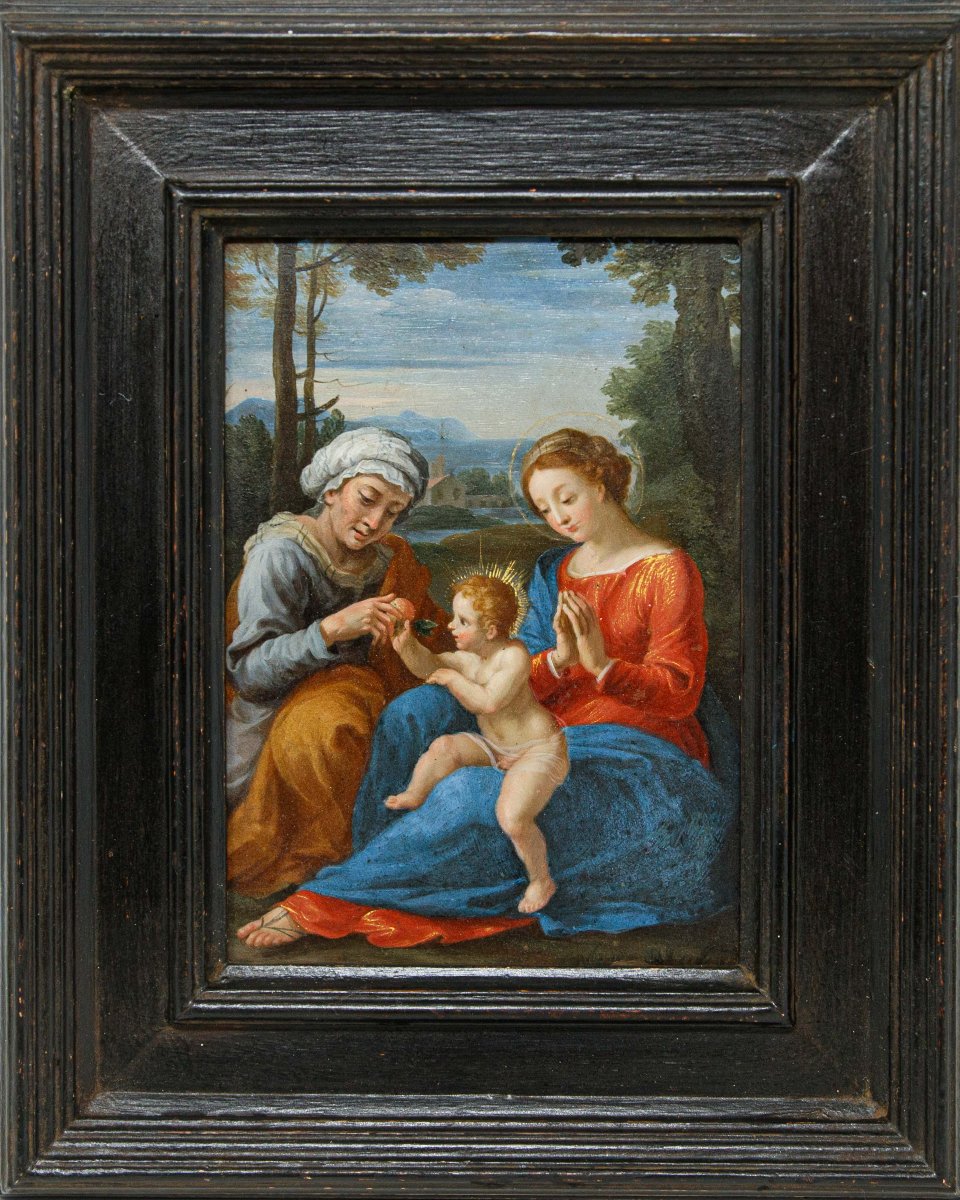 Scuola dell’Italia centrale del XVII secolo, Madonna col Bambino e Sant’Anna