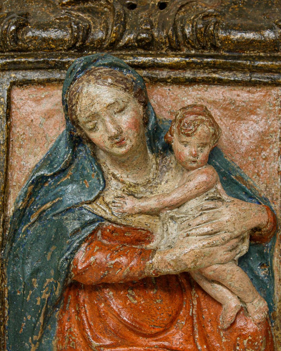 Scuola bolognese del XVII secolo, Madonna col Bambino-photo-3