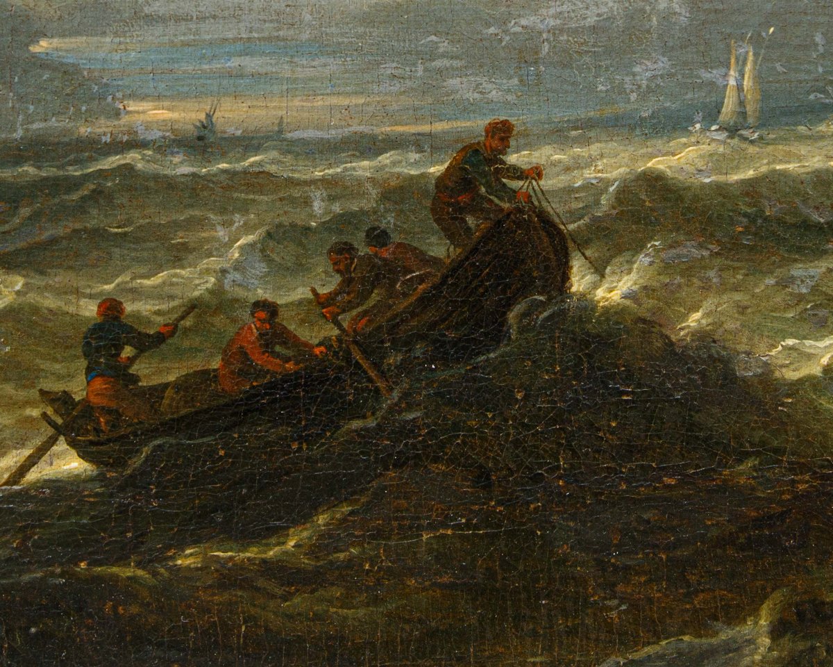 Pieter Mulier il Giovane (Haarlem, 1637– Milano, 1701), Navi in un mare in tempesta-photo-5